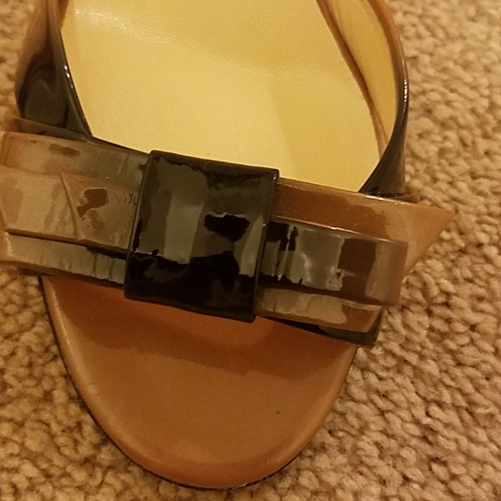 Authentic Prada Brown open toe heels with … - Picture 6 of 8